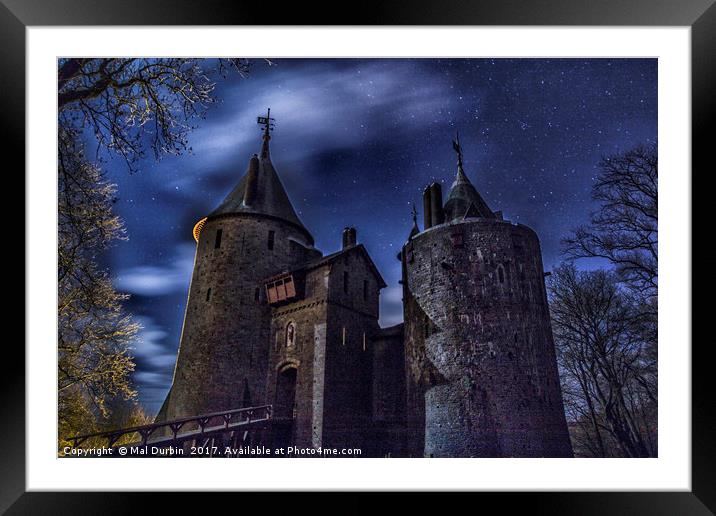Castle Coch at Night Framed Mounted Print by Mal Durbin