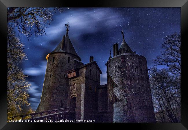Castle Coch at Night Framed Print by Mal Durbin