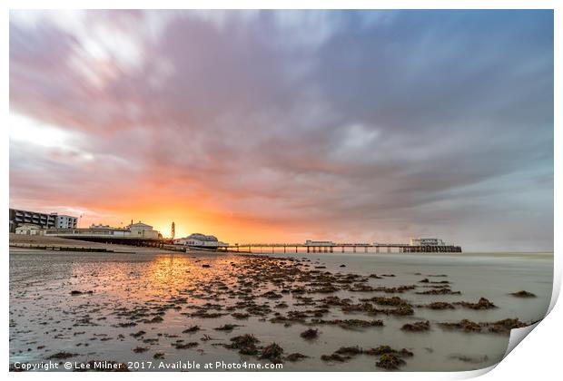 Worthing Pier Sunrise  Print by Lee Milner