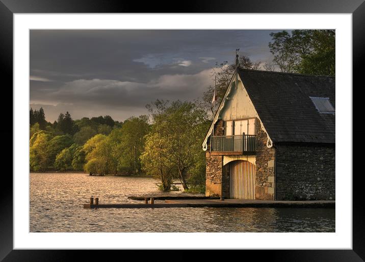 Boat house on windermere Framed Mounted Print by Robert Fielding