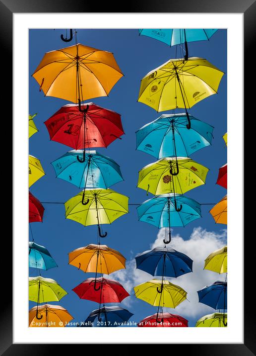 Rainbow of colour suspended from the sky Framed Mounted Print by Jason Wells