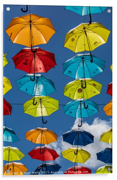 Rainbow of colour suspended from the sky Acrylic by Jason Wells