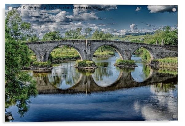 Ancient Bridge of Stirling Acrylic by John Hastings