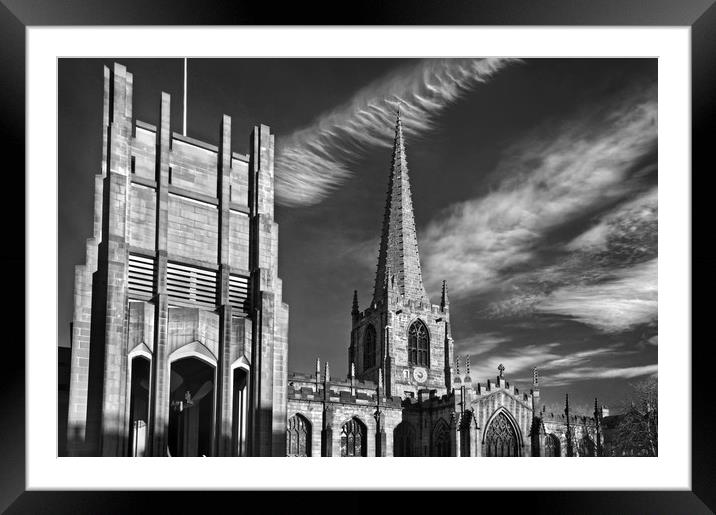 Sheffield Cathedral                     Framed Mounted Print by Darren Galpin