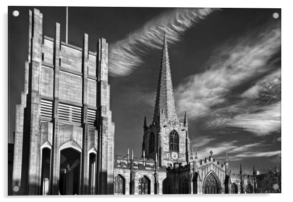 Sheffield Cathedral                     Acrylic by Darren Galpin