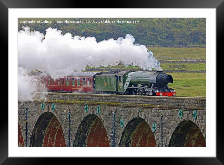 Flying Scotsman At The Ribblehead Viaduct 2 Framed Mounted Print by Colin Williams Photography
