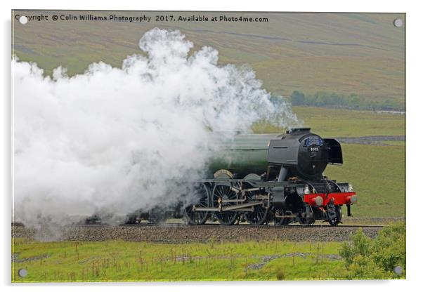 Flying Scotsman At The Ribblehead Viaduct 3 Acrylic by Colin Williams Photography