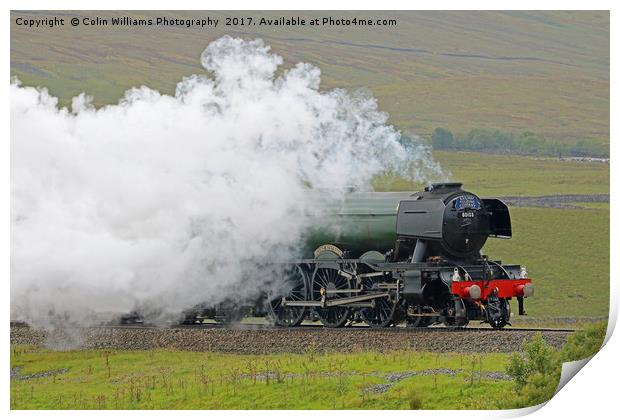 Flying Scotsman At The Ribblehead Viaduct 3 Print by Colin Williams Photography