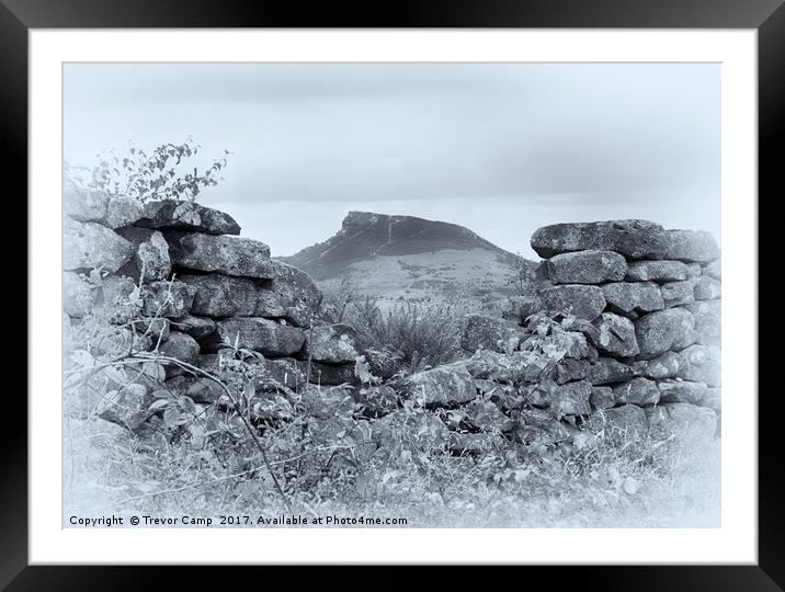 The Enigmatic Roseberry Topping Framed Mounted Print by Trevor Camp