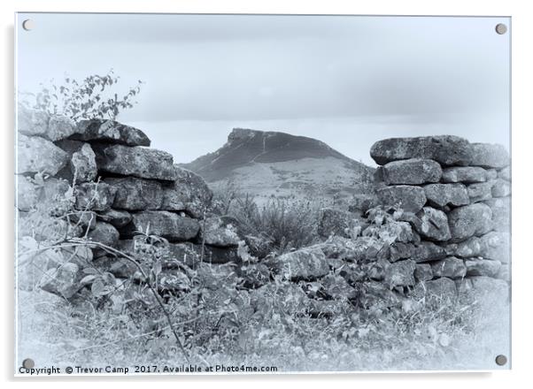 The Enigmatic Roseberry Topping Acrylic by Trevor Camp