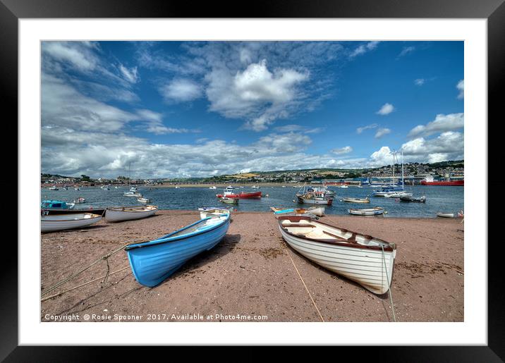 Teignmouth Back Beach on The River Teign  Framed Mounted Print by Rosie Spooner