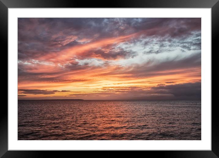 Sunset Over Leysdown on sea Framed Mounted Print by Wayne Lytton