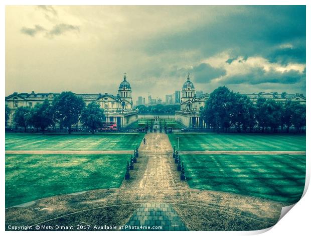 View of Greenwich Print by Moty Dimant