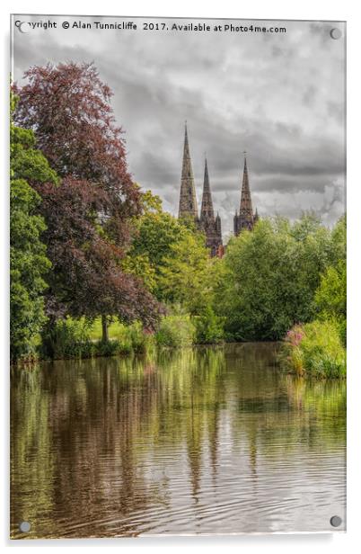 Majestic Lichfield Cathedral Acrylic by Alan Tunnicliffe