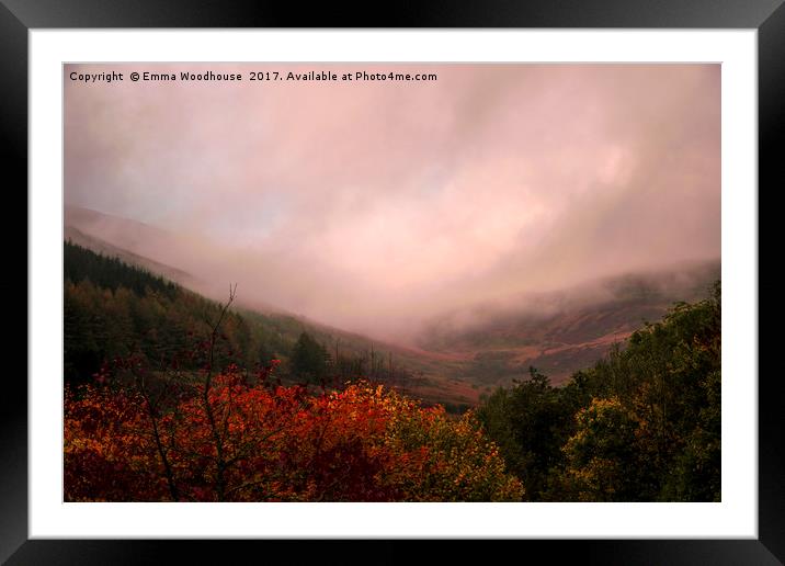 Autumn in the Valleys Framed Mounted Print by Emma Woodhouse
