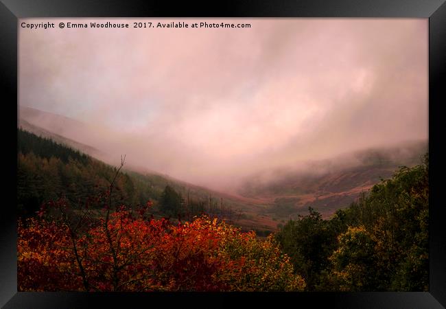 Autumn in the Valleys Framed Print by Emma Woodhouse