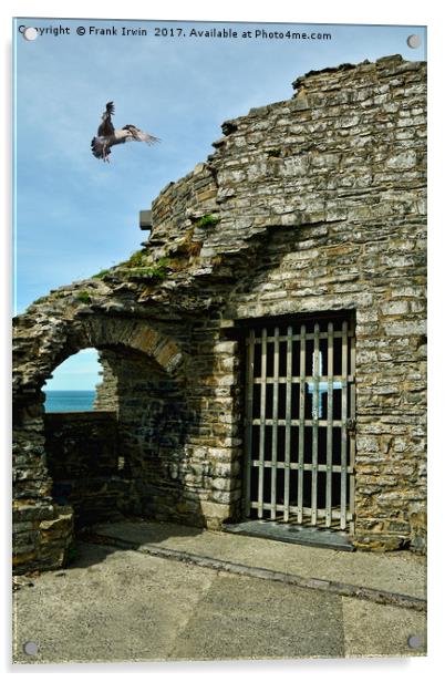 Aberystwyth Castle Acrylic by Frank Irwin