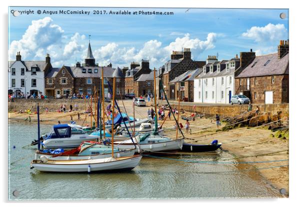 Stonehaven harbour Acrylic by Angus McComiskey
