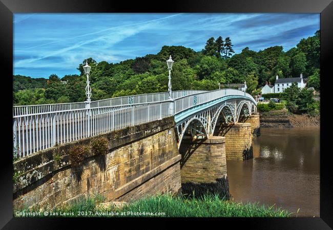 Bridge Over The River Wye Framed Print by Ian Lewis