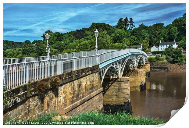 Bridge Over The River Wye Print by Ian Lewis