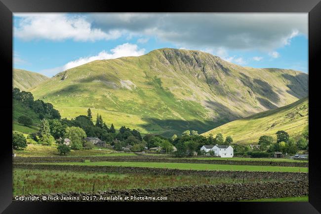 Grey Crag Above Hartsop Lake District Cumbria Framed Print by Nick Jenkins