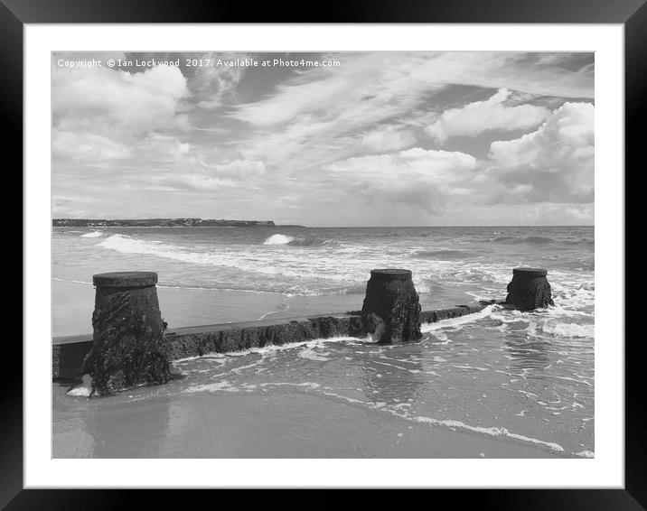 Exmouth over the sea defences at Dawlish Warren Framed Mounted Print by Ian Lockwood