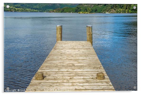 Jetty on Ullswater Lake District National Park Acrylic by Nick Jenkins