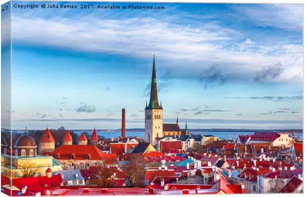 Tallinn Cityscape Canvas Print by Juha Remes