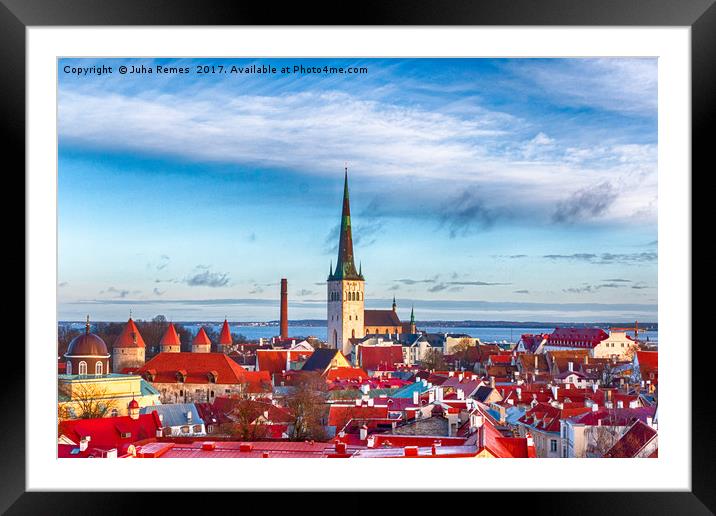Tallinn Cityscape Framed Mounted Print by Juha Remes