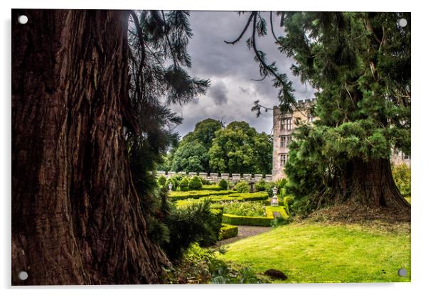 Chillingham Castle Gardens Acrylic by John Ellis
