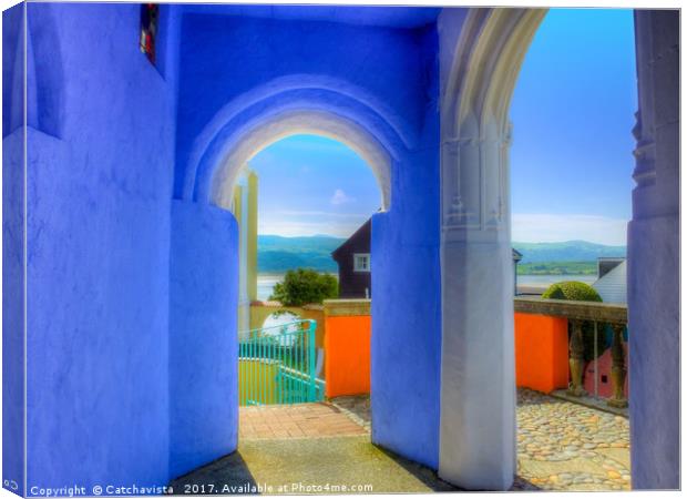 Continental Blue Archway Canvas Print by Catchavista 