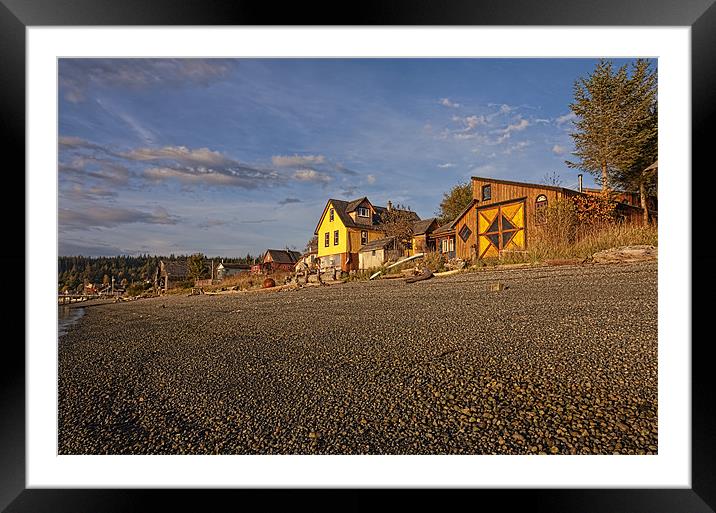 Sointula Foreshore Framed Mounted Print by Darryl Luscombe