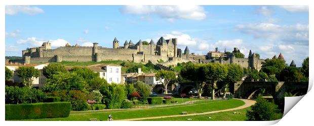 Carcassonne, Languedoc Print by Mike Lanning