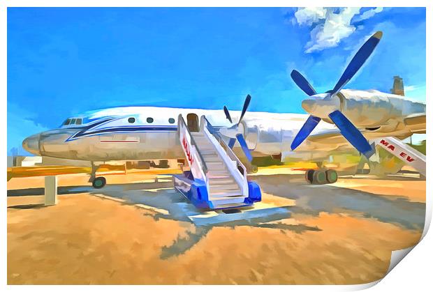 Pop Art Airliner Print by David Pyatt