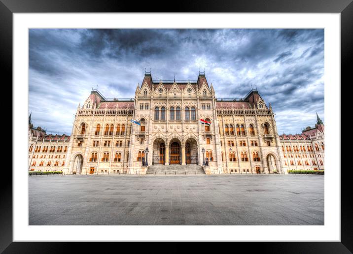 Budapest Parliament Framed Mounted Print by David Pyatt