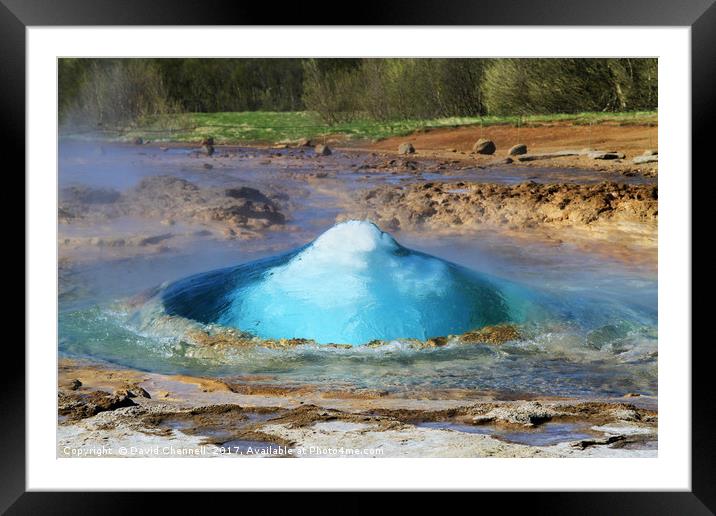 Geyser Dome Framed Mounted Print by David Chennell