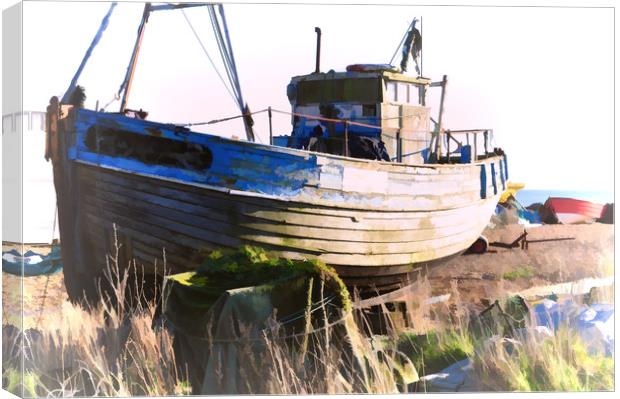 Fishing Boat Hastings Canvas Print by ian broadmore