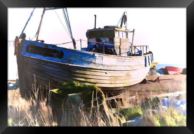 Fishing Boat Hastings Framed Print by ian broadmore