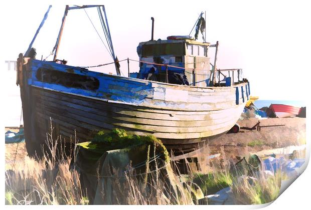 Fishing Boat Hastings Print by ian broadmore
