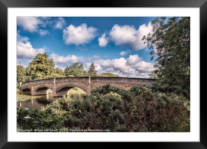 Abbey Park Bridge Framed Mounted Print by Iain Merchant