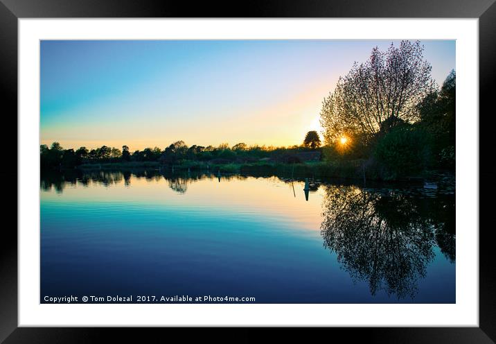 Sunset reflections. Framed Mounted Print by Tom Dolezal
