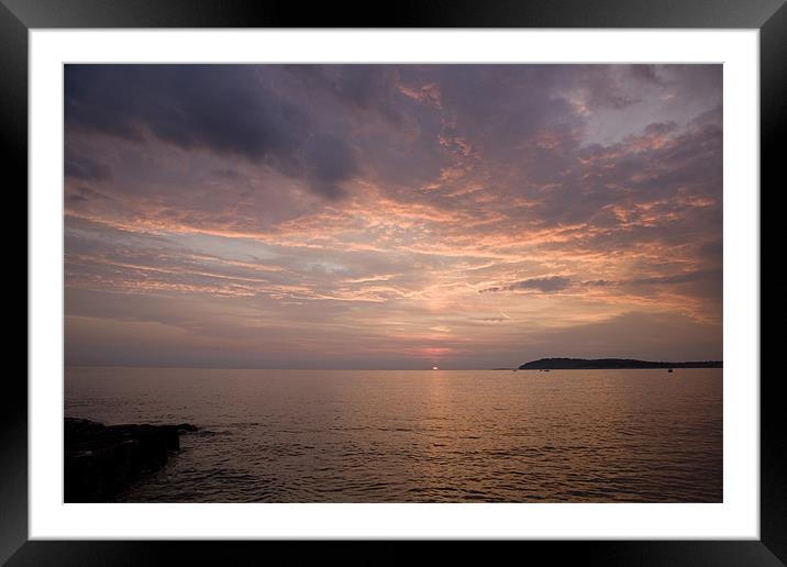 Sundown over the Adriatic coastline Framed Mounted Print by Ian Middleton