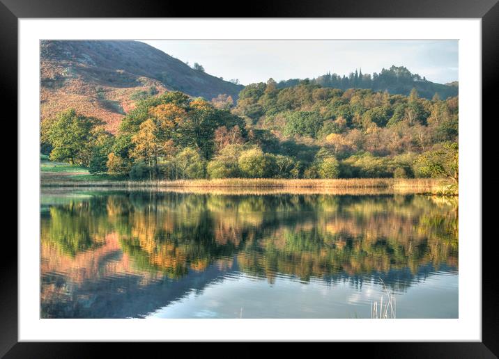 Rydal Water Framed Mounted Print by Irene Burdell