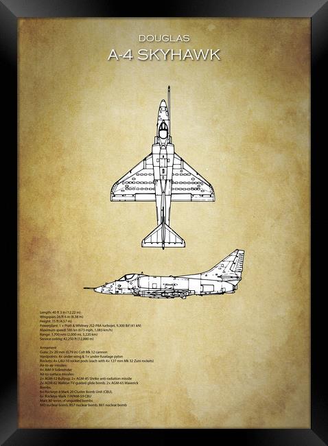 A4 Skyhawk Framed Print by J Biggadike