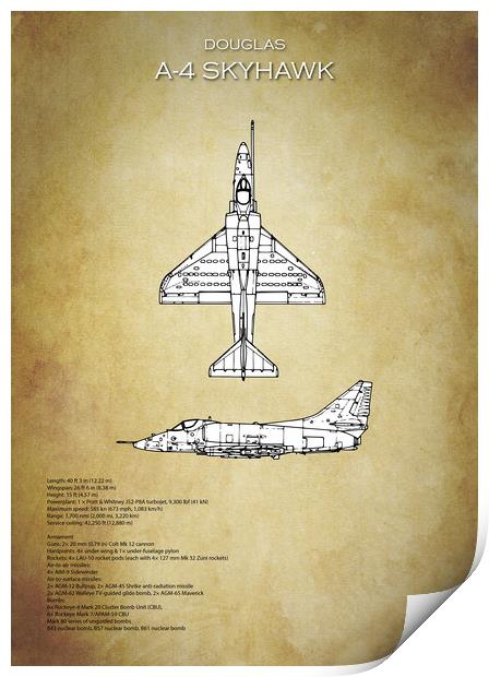 A4 Skyhawk Print by J Biggadike