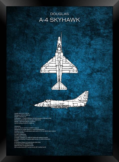 A4 Skyhawk Framed Print by J Biggadike