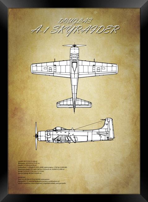 A1 Skyraider Framed Print by J Biggadike