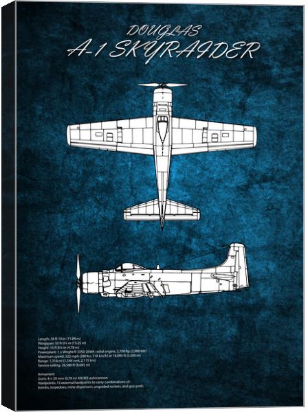 A-1 Skyraider Canvas Print by J Biggadike