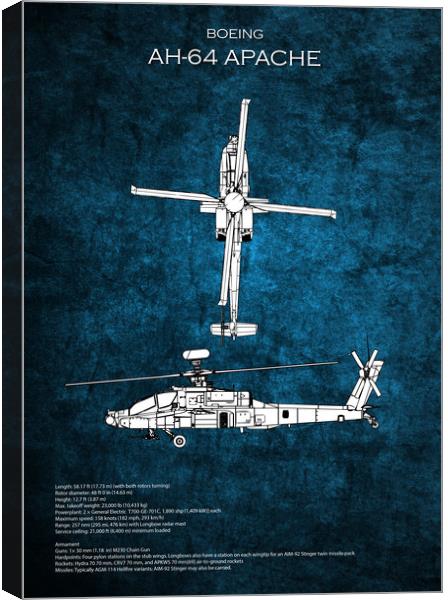 AH-64 Apache Canvas Print by J Biggadike