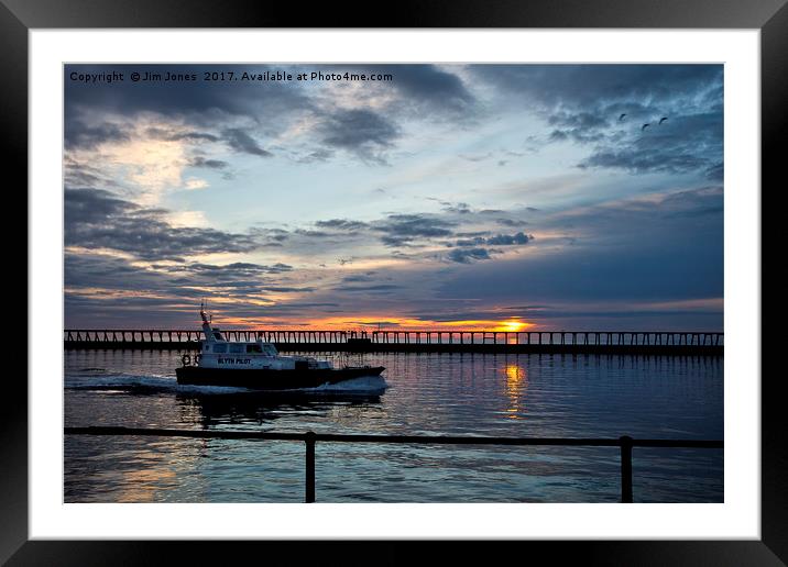 Early start for the River Blyth Pilot cutter Framed Mounted Print by Jim Jones